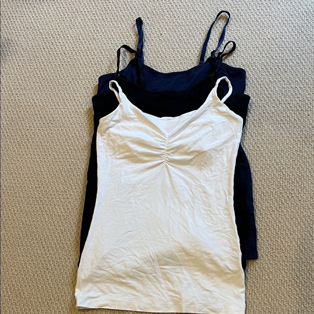 Nursing Tank Bundle S - Seraphine White and Motherhood Navy + Black